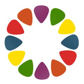 Standard Acoustic Electric Plectrums Guitar Picks 12-Pack (Option: MultiColor)