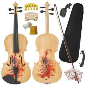 Professional 4/4 Full-Size Violin - Premium Sound, Durable & Lightweight Design With Complete Accessories, Exquisite Handcrafted Finish, Ideal Un (Option: Defaulttitle)