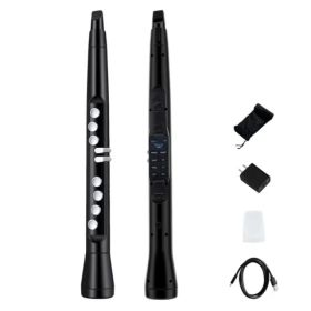 Portable Wireless MIDI Electronic Saxophone - 100 Tones, 3W Hi-Fi Speaker, 12hrs Playtime, 0.7lbs (Black ABS) (Option: Defaulttitle)
